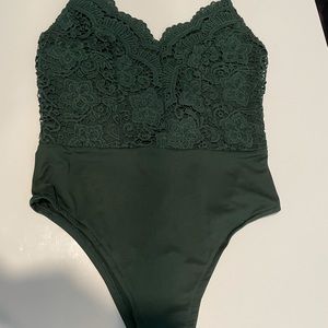 Green Lace Bodysuit